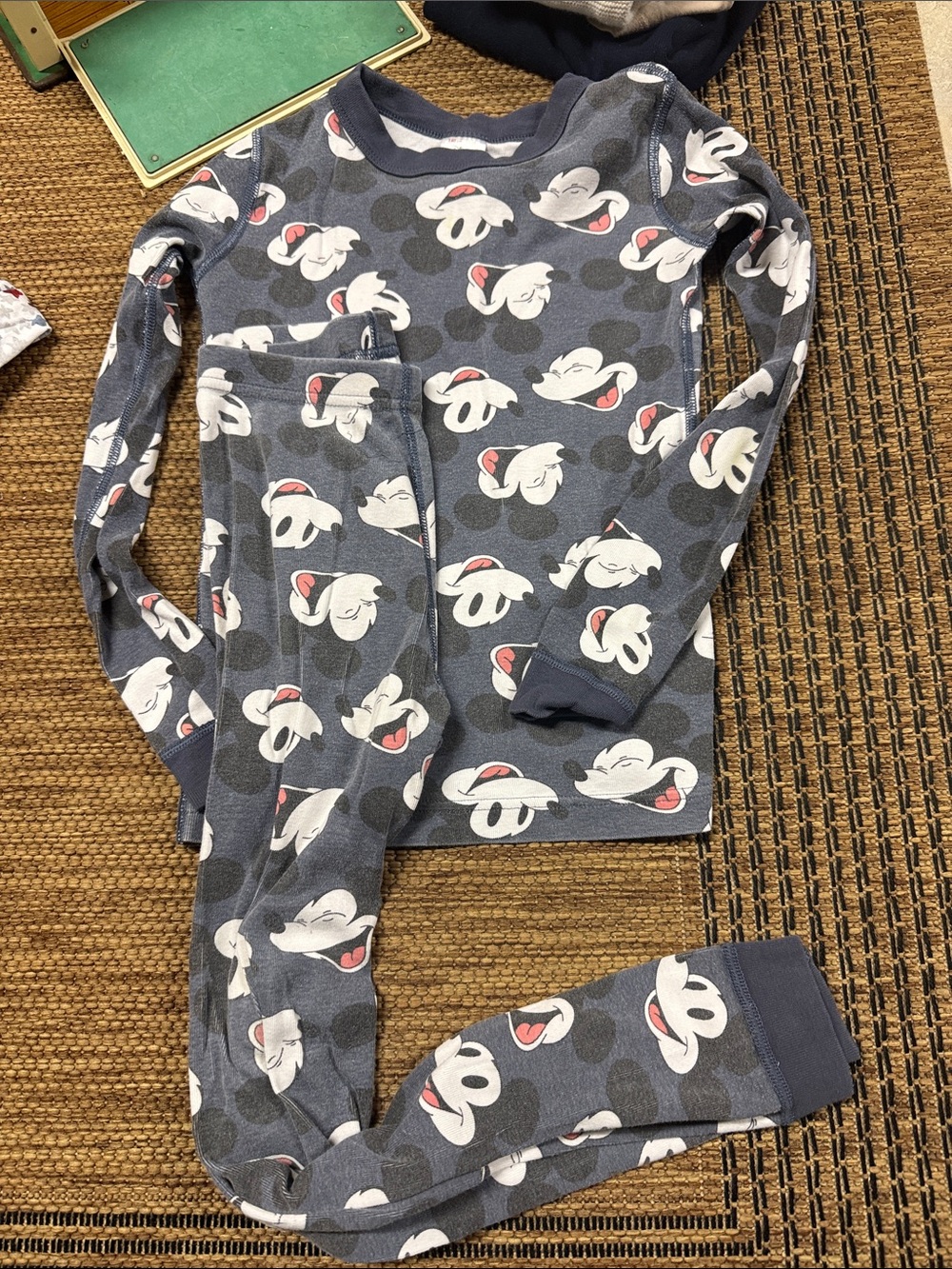 Disney Navy and White Mickey Mouse Pajama Set
